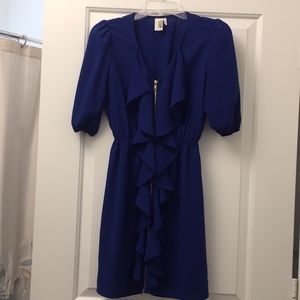 Francesca Royal Blue Ruffle Dress